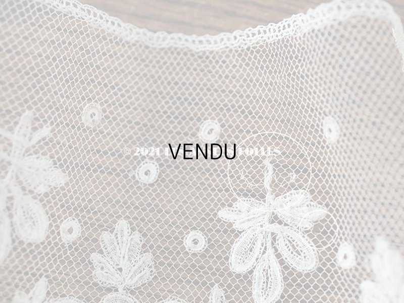 画像5: 19世紀 アンティーク  薔薇模様 手編みのボビンレース アプリカシオン・アングルテール 105cm 幅9.5cm