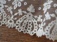 画像3: 19世紀 アンティーク  薔薇模様　手編みのボビンレース アプリカシオン・アングルテール 105cm 幅9.5cm  