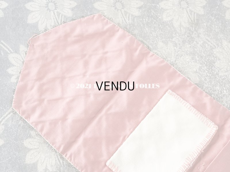 画像6: アンティーク シルク製 リボン刺繍の小さなポシェット 裁縫道具入れ