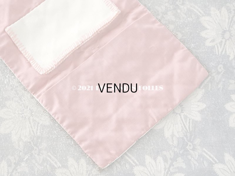 画像9: アンティーク シルク製 リボン刺繍の小さなポシェット 裁縫道具入れ