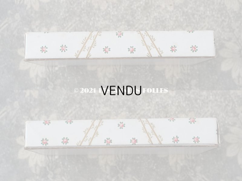 画像5: 1920年代 アンティーク ドラジェのお菓子箱 薔薇＆勿忘草のリース　G.FRAQUE LIMOGES 