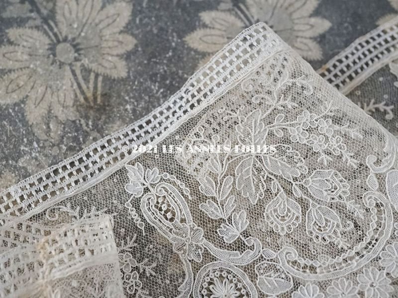 画像5: 19世紀末 アンティーク ニードルレース ポワンドガーズのボーダー 100cm 【ポワン・ド・ガーズ】