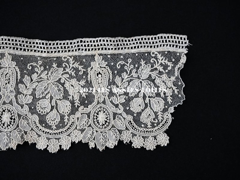 画像17: 19世紀末 アンティーク ニードルレース ポワンドガーズのボーダー 100cm 【ポワン・ド・ガーズ】