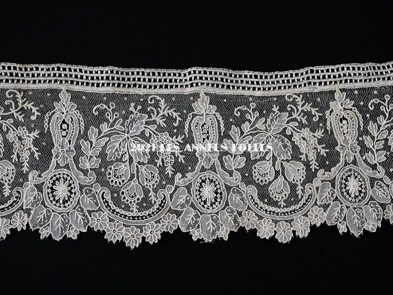 画像16: 19世紀末 アンティーク ニードルレース ポワンドガーズのボーダー 100cm 【ポワン・ド・ガーズ】