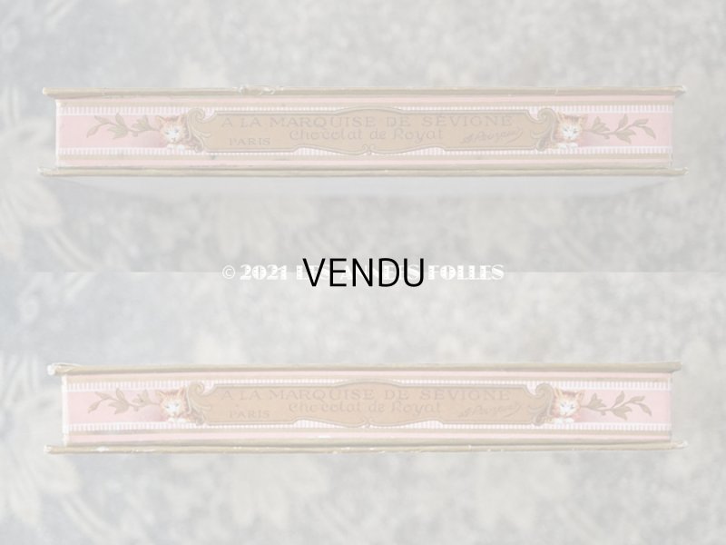 画像9: アンティーク ラングドシャのお菓子箱  『マルキーズ・ ドゥ・セヴィニエ』 LANGUES DE CHAT SEVIGNE - MARQUISE DE SEVIGNE PARIS -