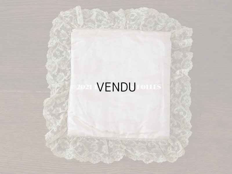 画像6: アンティーク リボンが結ばれたハンキーケース　ポシェット ピンク レース付き