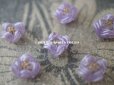 画像2: アンティーク 硝子製 花型のビーズ 紫 6ピースのセット 約7〜8mm  (2)