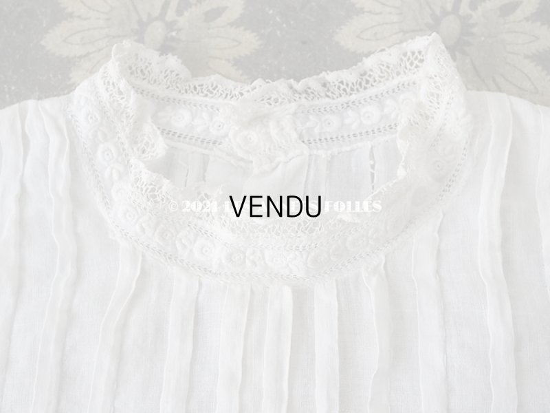 画像9: アンティーク 小さな女の子用 パフスリーブ 手縫いのブラウス 