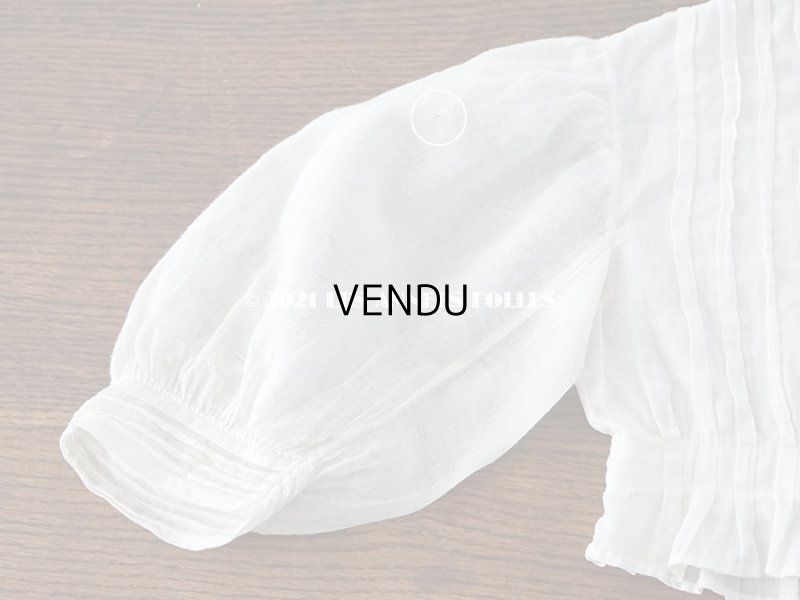 画像4: アンティーク 小さな女の子用 パフスリーブ 手縫いのブラウス 