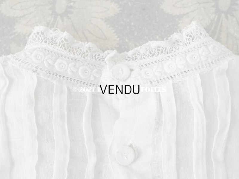 画像10: アンティーク 小さな女の子用 パフスリーブ 手縫いのブラウス 