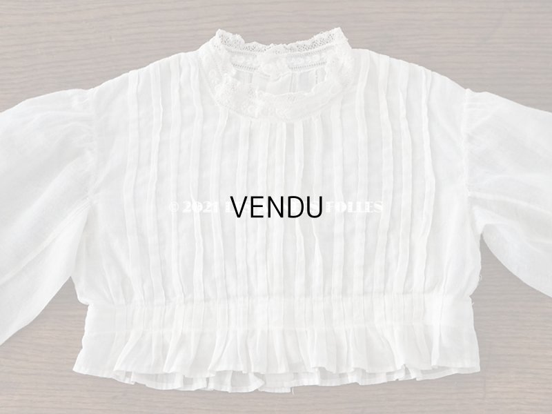 画像3: アンティーク 小さな女の子用 パフスリーブ 手縫いのブラウス 
