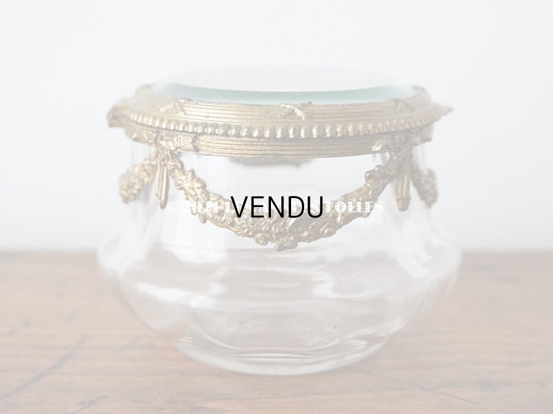 画像9: アンティーク パウダーケース 薔薇のガーランド