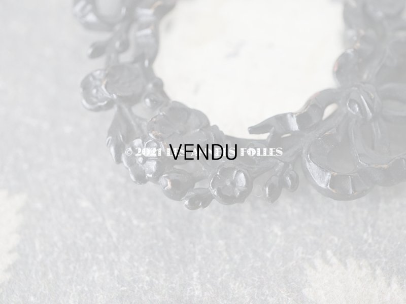 画像8: アンティーク フォトフレームのペンダント 薔薇&リボン