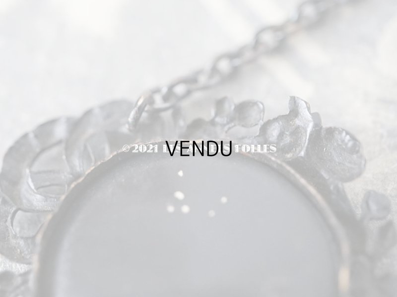 画像10: アンティーク フォトフレームのペンダント 薔薇&リボン