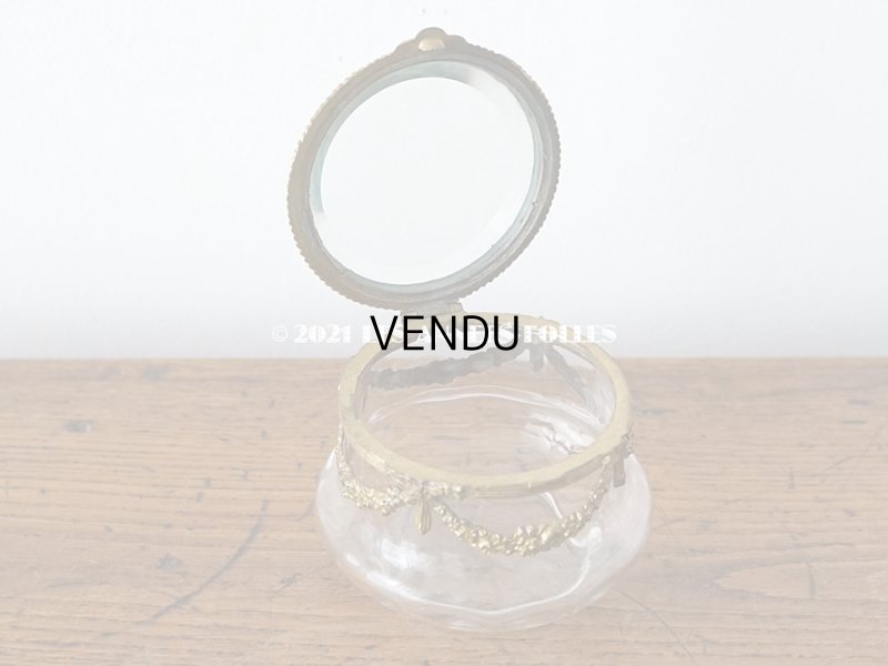 画像3: アンティーク パウダーケース 薔薇のガーランド