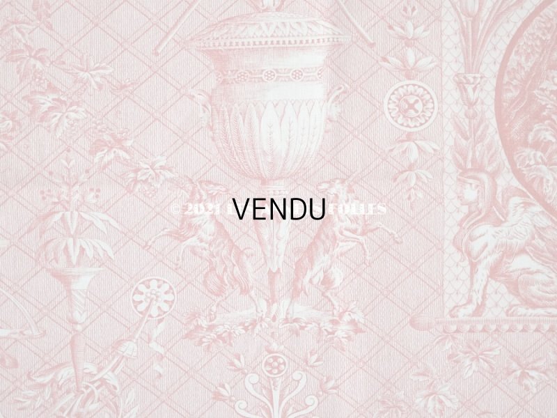 画像6: 1900年代 アンティーク 天使＆鳥＆スフィンクス　 コットン製ファブリック  