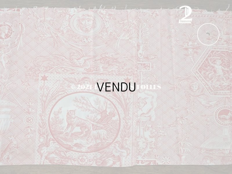 画像10: 1900年代 アンティーク 天使＆鳥＆スフィンクス　 コットン製ファブリック  