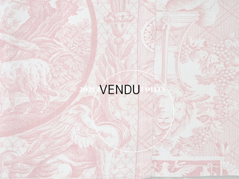 画像17: 1900年代 アンティーク 天使＆鳥＆スフィンクス　 コットン製ファブリック  