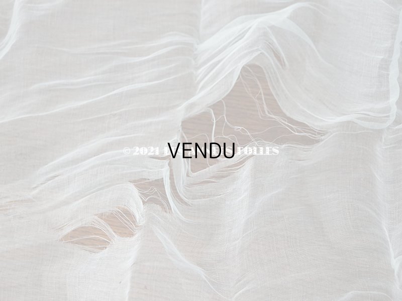 画像6: アンティーク  ベビーブルーのオーガンジー シルク＆レーヨン製 110×90cm