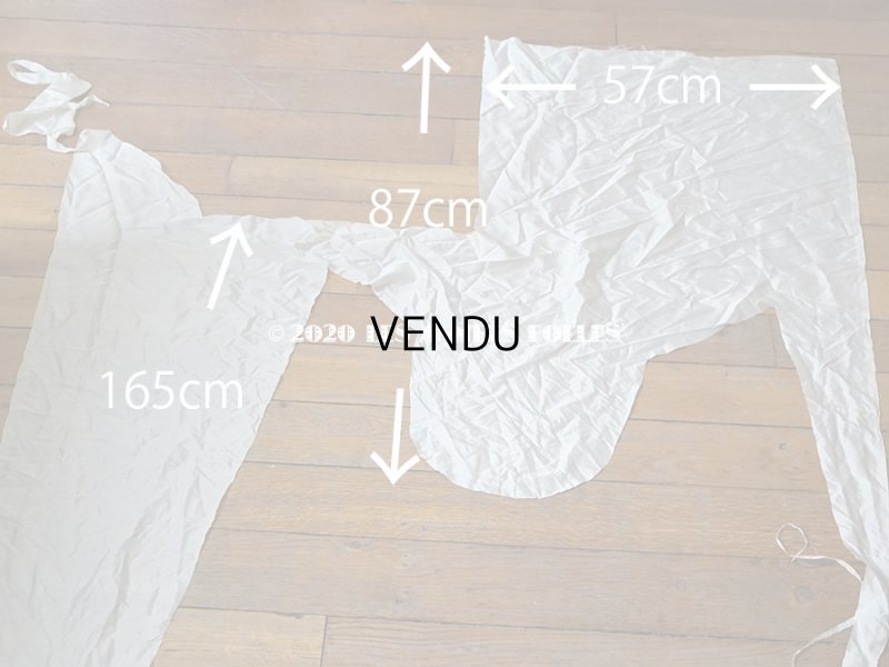 画像5: 1900年代 アンティーク  幅広 シルク製 ファブリック エクリュ　タフタ生地