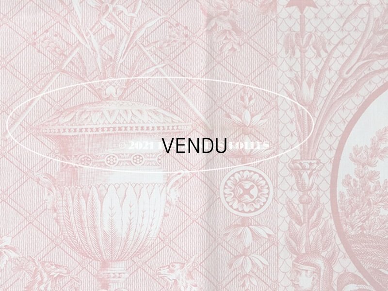 画像18: 1900年代 アンティーク 天使＆鳥＆スフィンクス　 コットン製ファブリック  