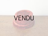 アンティーク ベルベットの台座  オーバル型 赤