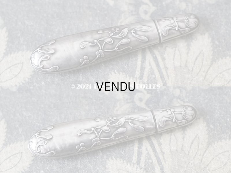 画像7: 1900年代 アンティーク シルバー製 ヤドリギの裁縫道具セット 