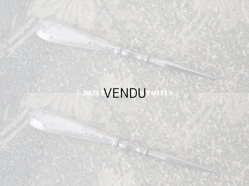 画像14: 1900年代 アンティーク シルバー製 ヤドリギの裁縫道具セット 