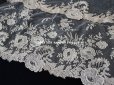 画像18: アンティーク  ウェディングヴェール  約210×194cm アプリカシオン・ブリュッセル (ニードルレース & ボビンレース)　
