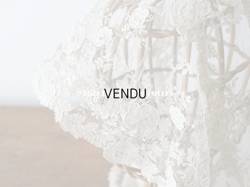 画像7: アンティーク  ウェディングヴェール  約210×194cm アプリカシオン・ブリュッセル (ニードルレース & ボビンレース)　