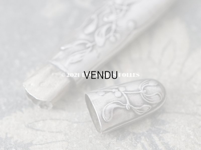 画像8: 1900年代 アンティーク シルバー製 ヤドリギの裁縫道具セット 