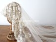 画像4: アンティーク  ウェディングヴェール  約210×194cm アプリカシオン・ブリュッセル (ニードルレース & ボビンレース)　