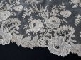 画像19: アンティーク  ウェディングヴェール  約210×194cm アプリカシオン・ブリュッセル (ニードルレース & ボビンレース)　