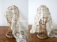画像6: アンティーク  ウェディングヴェール  約210×194cm アプリカシオン・ブリュッセル (ニードルレース & ボビンレース)　