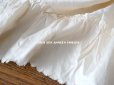 画像3: アンティーク シルク製 タフタ生地 大判 フリル付き オフホワイト 187×209cm