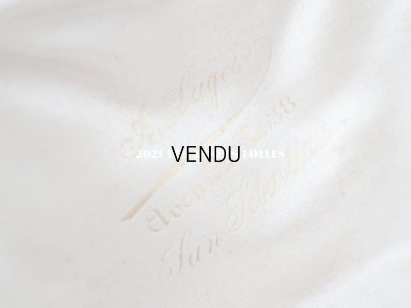 画像4: 19世紀末 アンティーク ジュエリーボックス ブローチ&ピアス用 ベルベット & シルクサテン