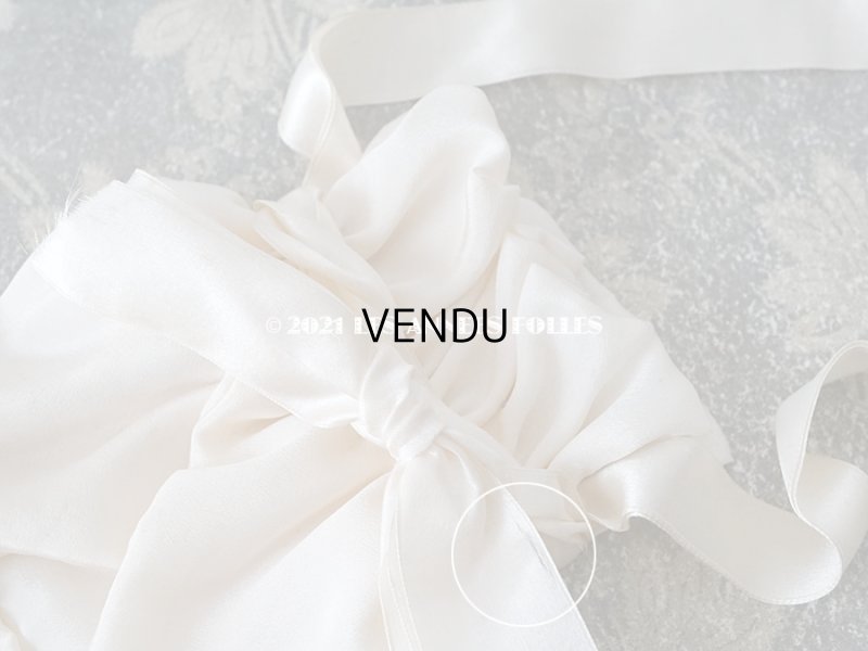 画像4: 1920年代 アンティーク 初聖体のオモニエール シルク製タッセル付き クリーム色