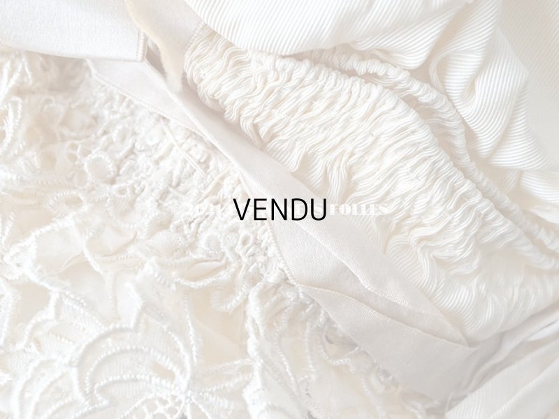 画像8: アンティーク シルク製 小さな女の子用 帽子 アイボリー色 ピンクベージュのリボン＆レース