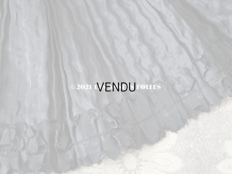 画像4: 1900年代 アンティーク  幅広 シルク製 プリーツ生地  0.7m(1.3m）  16.3cm幅