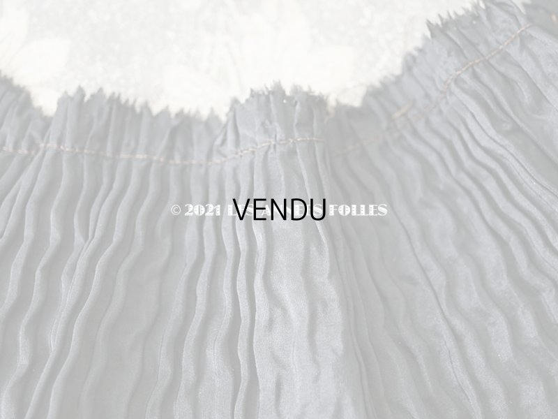 画像5: 1900年代 アンティーク  幅広 シルク製 プリーツ生地  0.7m(1.3m）  16.3cm幅