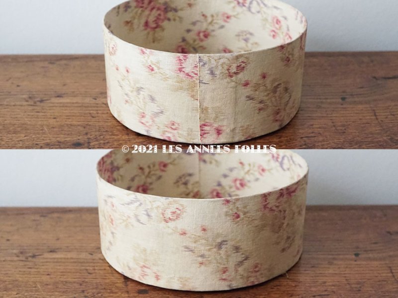 画像7: アンティーク 薄紫色のリボン & 薔薇のガーランド  カルトナージュボックス 蓋なし