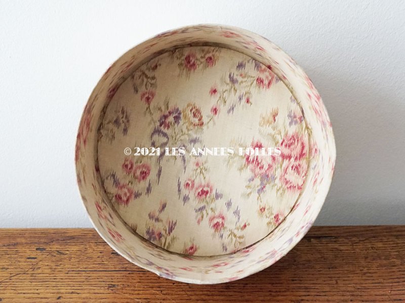 画像4: アンティーク 薄紫色のリボン & 薔薇のガーランド  カルトナージュボックス 蓋なし