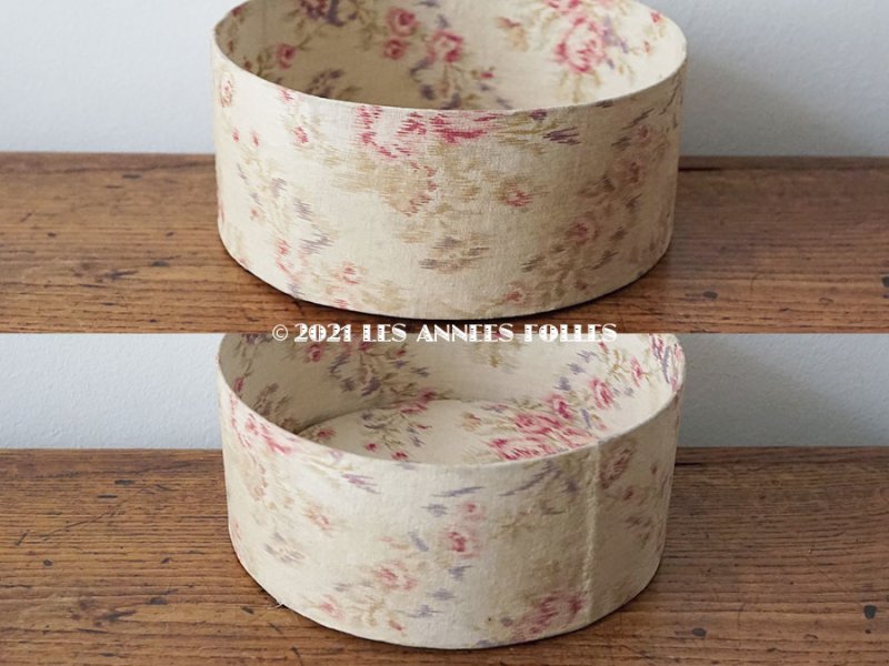 画像8: アンティーク 薄紫色のリボン & 薔薇のガーランド  カルトナージュボックス 蓋なし