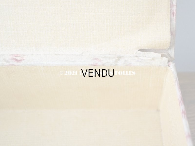 画像10: 【11周年セール対象外】 1900年代 アンティーク 薄紫色のリボン & 薔薇のガーランド  カルトナージュボックス　ハンカチ入れ チェストの引き出し　MOUCHOIR