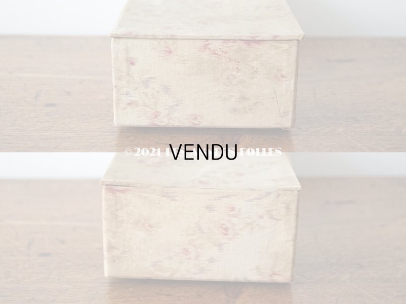 画像8: 【11周年セール対象外】 1900年代 アンティーク 薄紫色のリボン & 薔薇のガーランド  カルトナージュボックス　ハンカチ入れ チェストの引き出し　MOUCHOIR