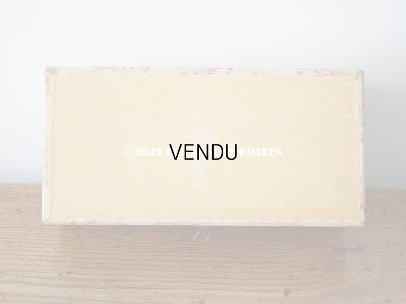 画像6: 【11周年セール対象外】 1900年代 アンティーク 薄紫色のリボン & 薔薇のガーランド  カルトナージュボックス　ハンカチ入れ チェストの引き出し　MOUCHOIR