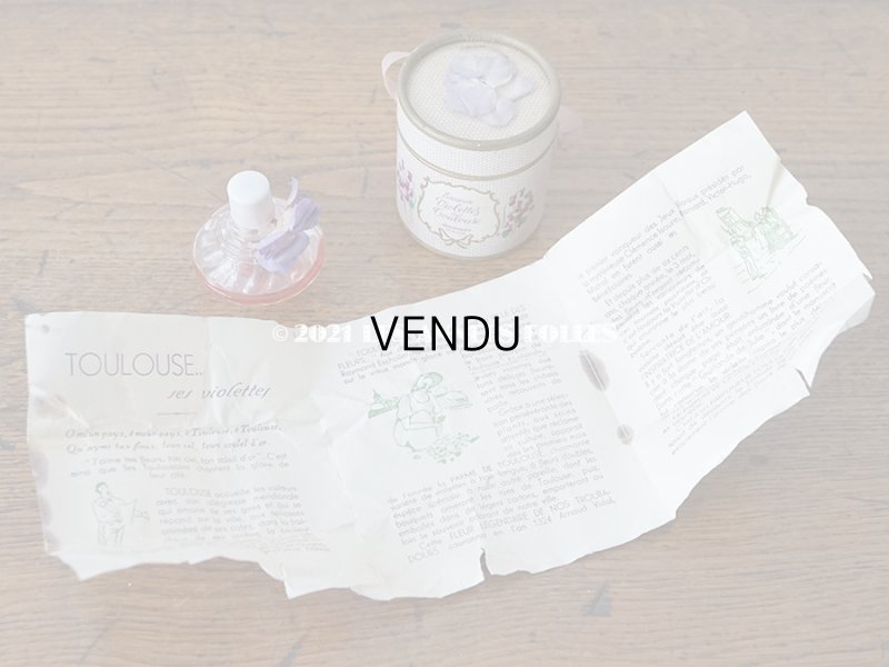 画像10: 【11周年セール対象外】 アンティーク 菫の小さなパフュームボックス＆ボトル  ESSENCE VIOLETTES DE TOULOUSE - BERDOUES FRANCE -