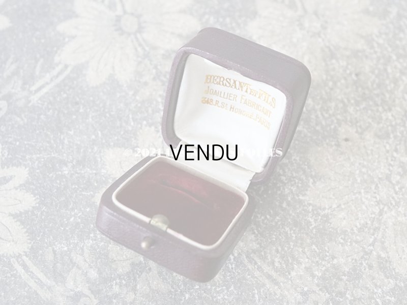 画像6: 【11周年セール対象外】　1900年代 アンティーク 本革製 ジュエリーボックス リングボックス ボルドー