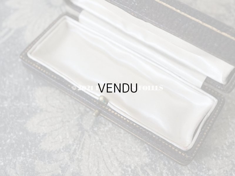 画像7: 【11周年セール対象外】 1900年代 アンティーク 本革製 ジュエリーボックス 金彩入り ダークブラウン