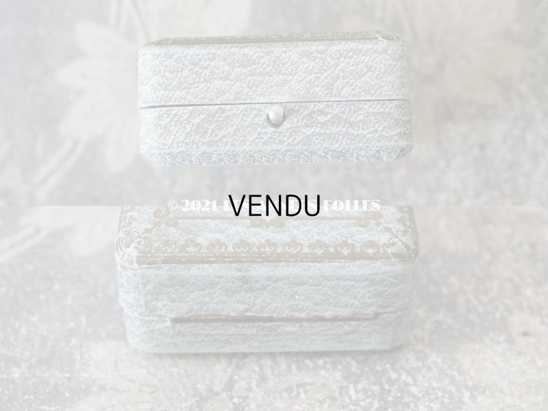 画像3: 【11周年セール対象外】 1900年代 アンティーク 金彩入り ジュエリーボックス ライトグレー